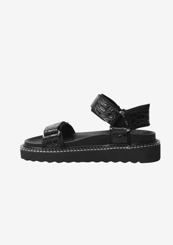 Roni Sandal Black Croc